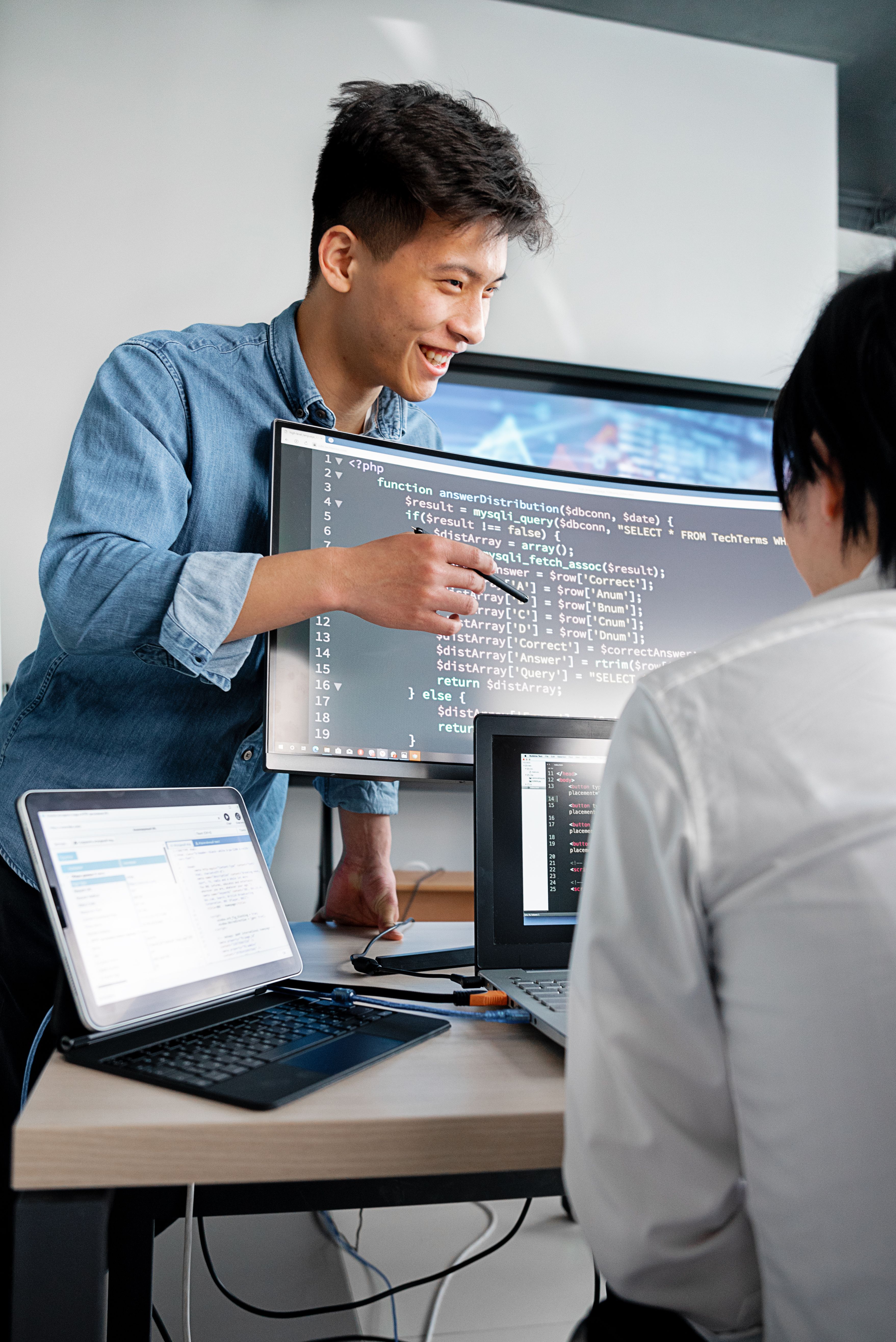 Developer working on financial infrastructure